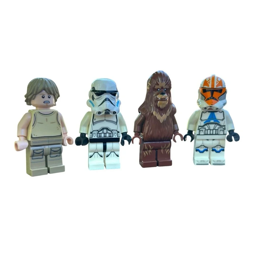 LEGO‎ Star Wars Minifig Lot Of 4 Clone Troopers Luke Skywalker Chewy